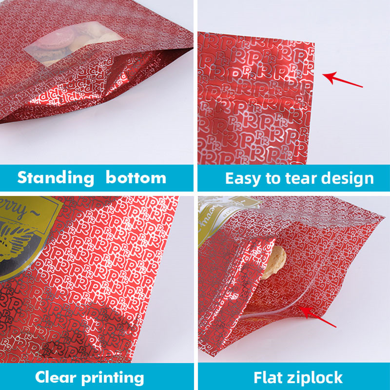 Custom metallic mylar ziplock hologram bag heat seal for Packaging (6)