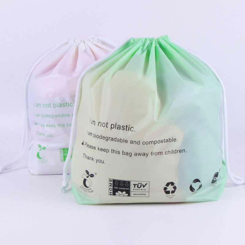 Pocannan tarraing aodaich suaicheantas gnàthaichte fhèin compostable (4)