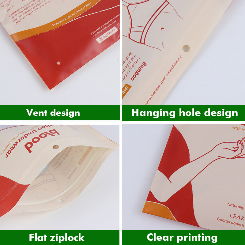 reciclar bolsas con ziplock de roupa resellables con logotipo personalizado biodegradable (2)