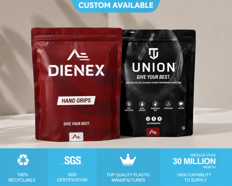 Custom Printed Matte Three‑Side Seal Zipper Apparel Pouch, Resealable Laminated Clothing Zip Bags
